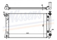 Radiator, engine cooling 64668A Nissens