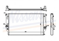 Radiator, engine cooling 64677A Nissens