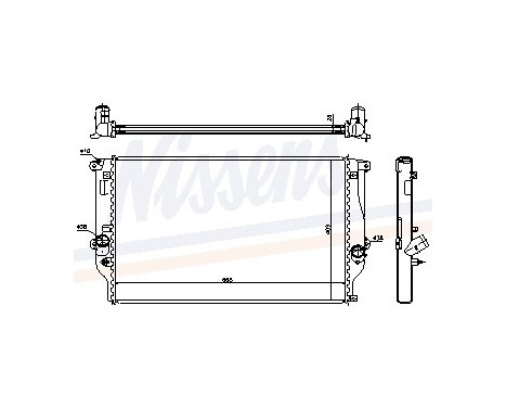 Radiator, engine cooling 64677A Nissens