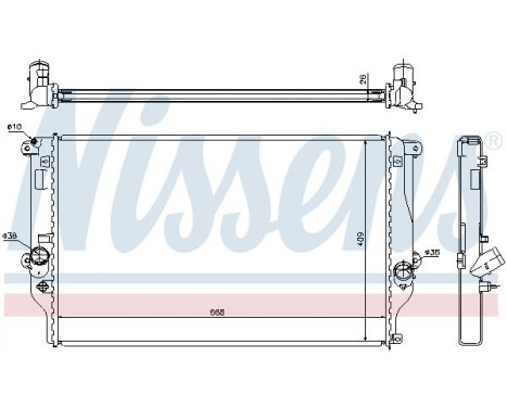 Radiator, engine cooling 64677A Nissens, Image 2