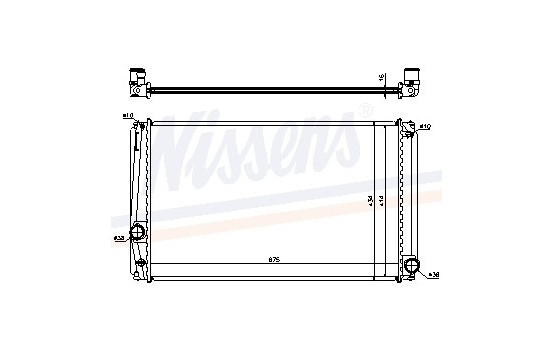 Radiator, engine cooling 64678A Nissens