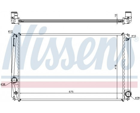 Radiator, engine cooling 64678A Nissens, Image 2