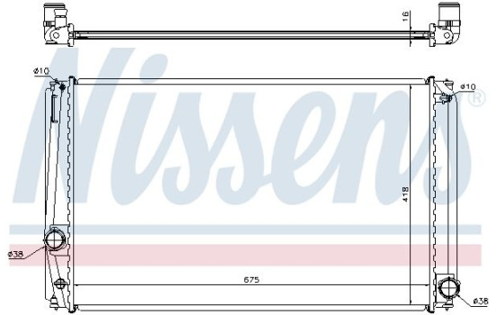 Radiator, engine cooling 64678A Nissens, Image 2