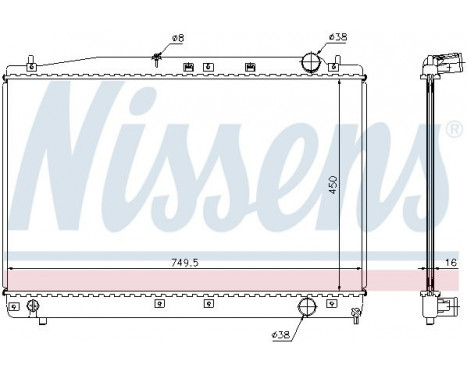 Radiator, engine cooling 646802 Nissens, Image 2