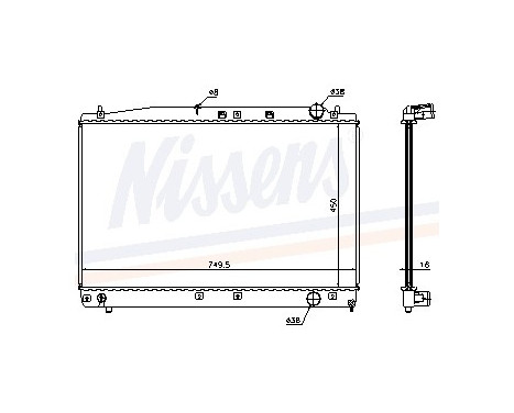 Radiator, engine cooling 646802 Nissens