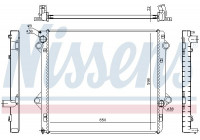 Radiator, engine cooling 646803 Nissens