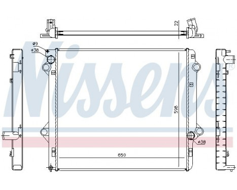 Radiator, engine cooling 646803 Nissens