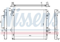 Radiator, engine cooling 646804 Nissens