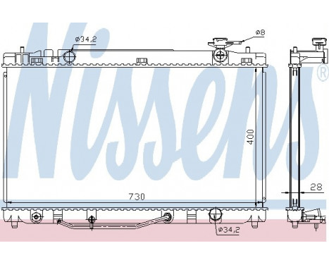 Radiator, engine cooling 646808 Nissens