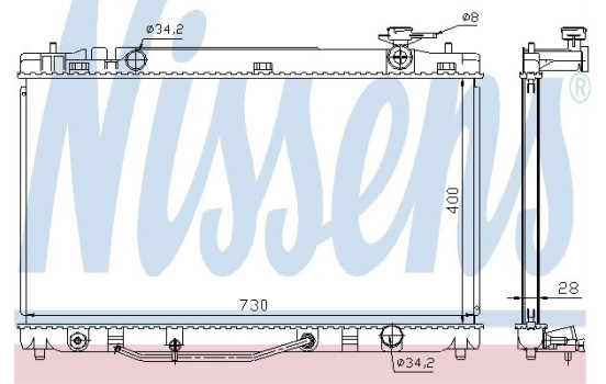 Radiator, engine cooling 646808 Nissens