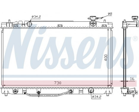 Radiator, engine cooling 646808 Nissens, Image 2