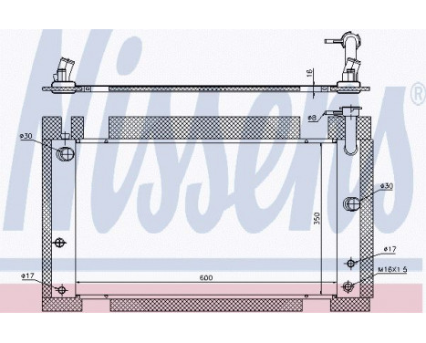 Radiator, engine cooling 646809 Nissens