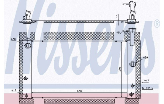 Radiator, engine cooling 646809 Nissens