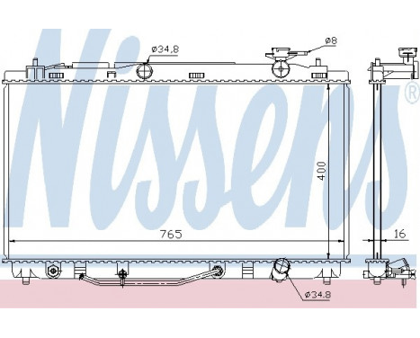 Radiator, engine cooling 646812 Nissens