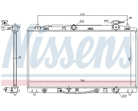 Radiator, engine cooling 646812 Nissens, Image 2