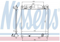 Radiator, engine cooling 646816 Nissens