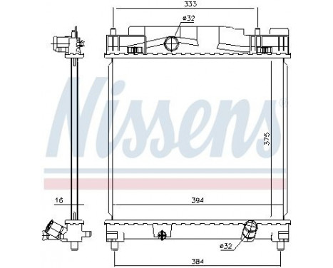 Radiator, engine cooling 646816 Nissens, Image 2
