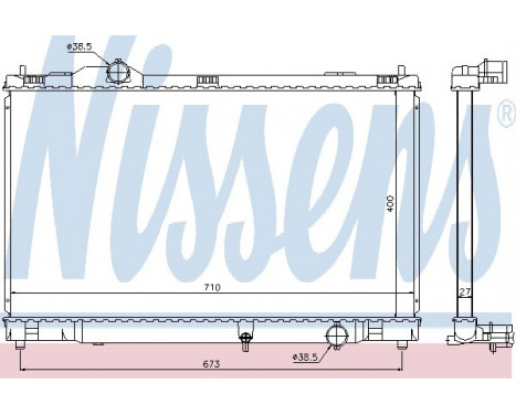 Radiator, engine cooling 646817 Nissens