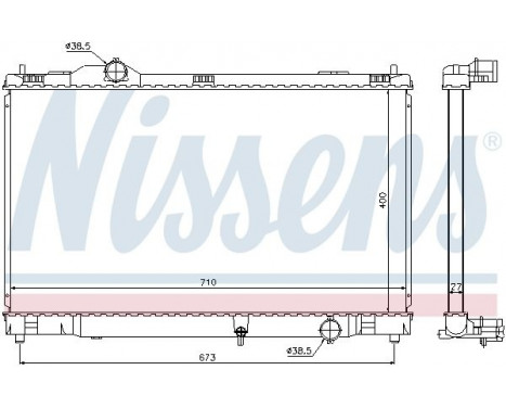 Radiator, engine cooling 646817 Nissens, Image 2