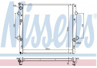 Radiator, engine cooling 646818 Nissens