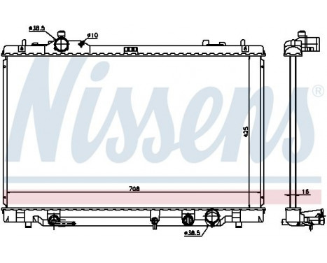 Radiator, engine cooling 646819 Nissens, Image 2