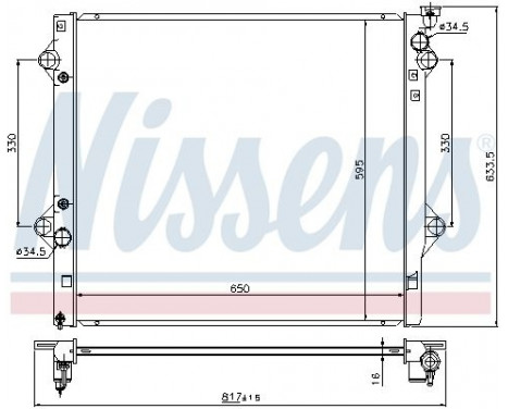 Radiator, engine cooling 646822 Nissens, Image 2