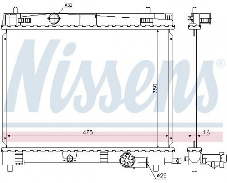 Radiator, engine cooling 646823 Nissens, Image 2