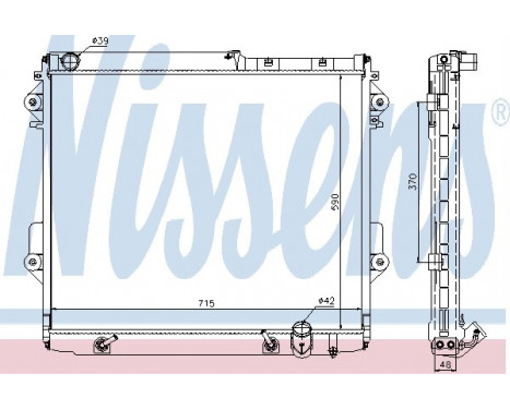 Radiator, engine cooling 646826 Nissens