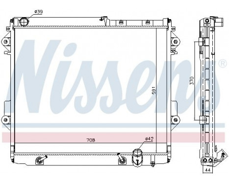 Radiator, engine cooling 646826 Nissens, Image 2