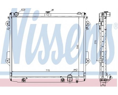 Radiator, engine cooling 646827 Nissens