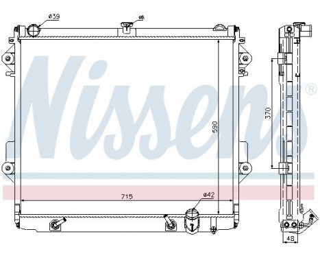 Radiator, engine cooling 646827 Nissens, Image 2