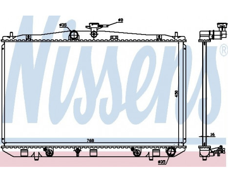 Radiator, engine cooling 646836 Nissens