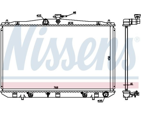 Radiator, engine cooling 646836 Nissens, Image 2
