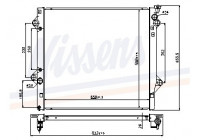 Radiator, engine cooling 64684 Nissens
