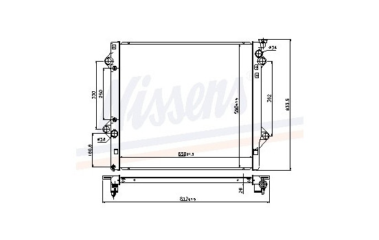 Radiator, engine cooling 64684 Nissens