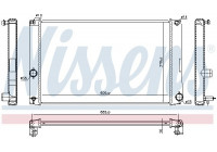 Radiator, engine cooling 646842 Nissens