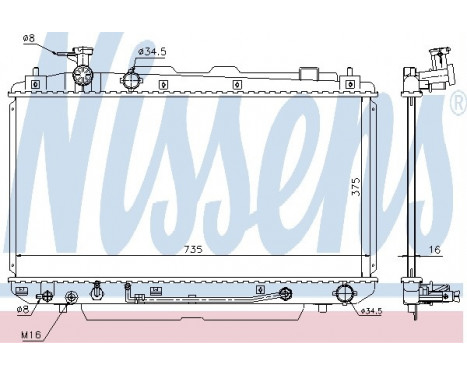 Radiator, engine cooling 646852 Nissens