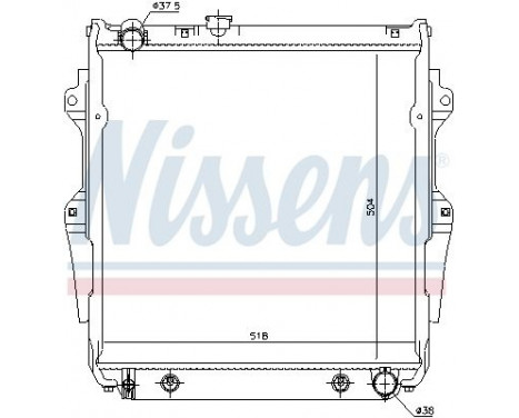 Radiator, engine cooling 646862 Nissens