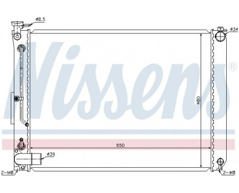 Radiator, engine cooling 646866 Nissens