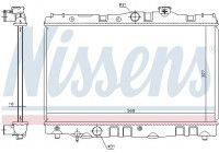 Radiator, engine cooling 646886 Nissens