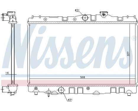 Radiator, engine cooling 646886 Nissens