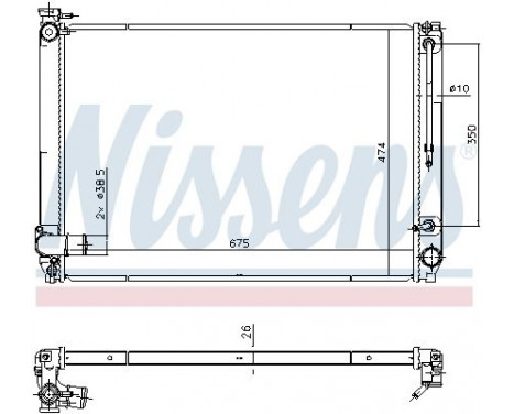 Radiator, engine cooling 646887 Nissens