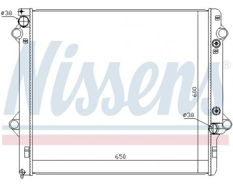 Radiator, engine cooling 646888 Nissens