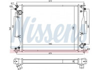 Radiator, engine cooling 646904 Nissens