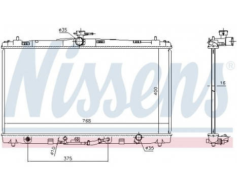 Radiator, engine cooling 646906 Nissens