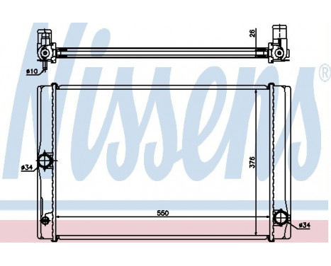 Radiator, engine cooling 64691 Nissens