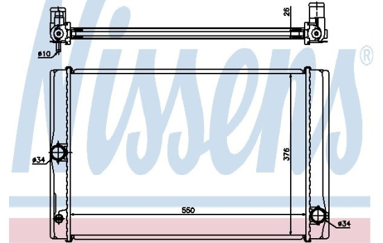 Radiator, engine cooling 64691 Nissens