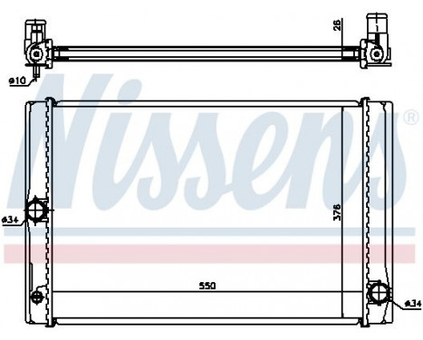 Radiator, engine cooling 64691 Nissens, Image 2