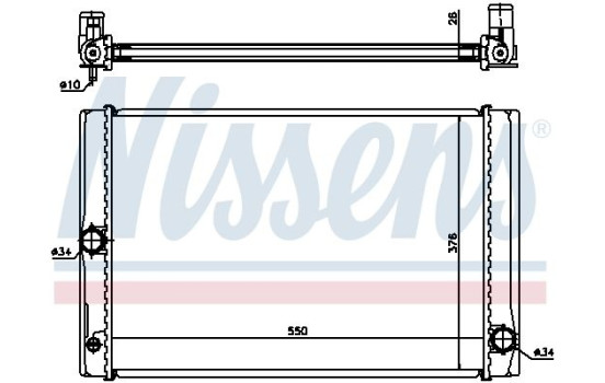 Radiator, engine cooling 64691 Nissens, Image 2