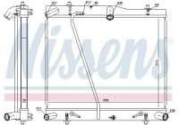 Radiator, engine cooling 646912 Nissens